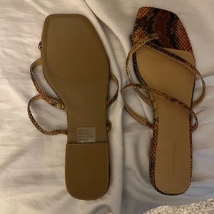 Banana Republic snakeskin flat sandals